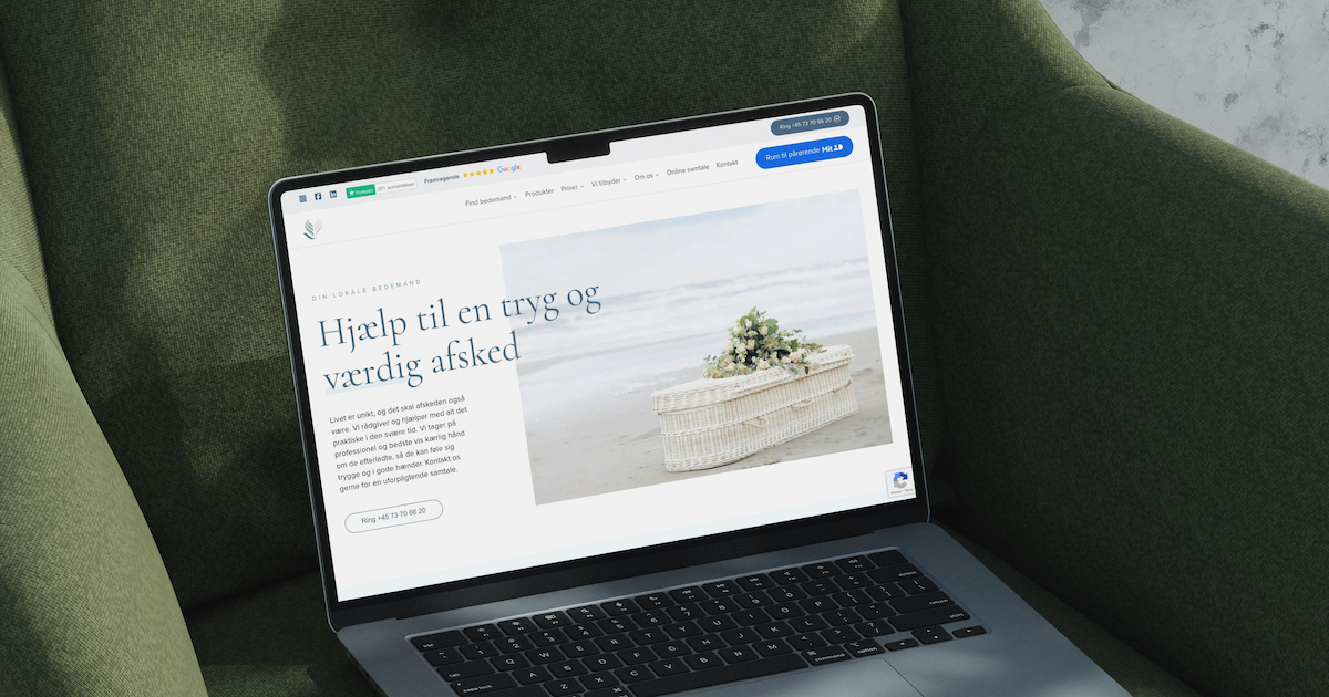Min Afsked ApS WordPress hjemmeside