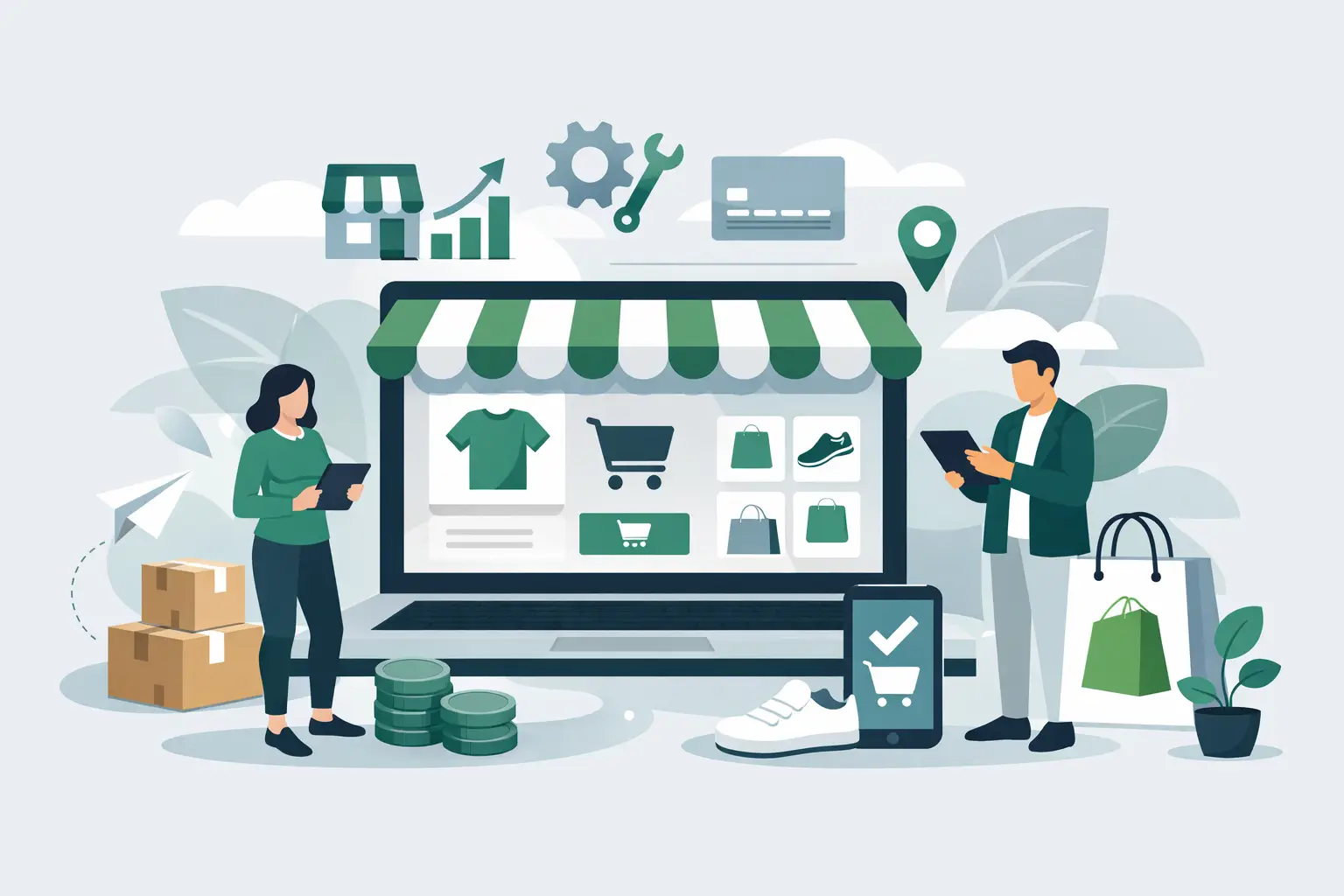 Opsætning af Shopify webshop der sælger