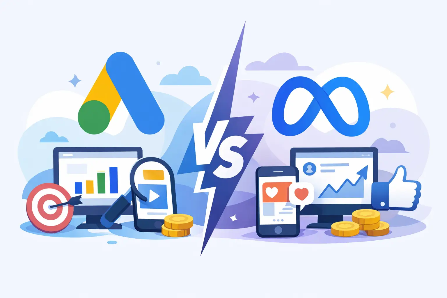 Google Ads vs Meta Ads – hvad virker bedst?